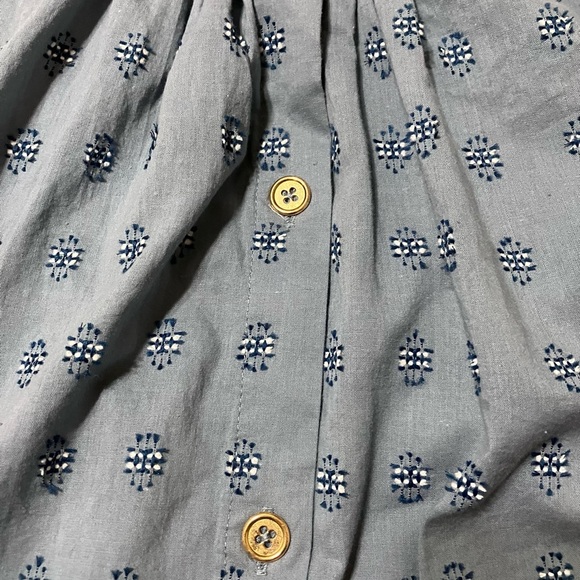 Never a Wallflower-Blue Cross Hatch Elastic Sleeve Top - Picture 5 of 7